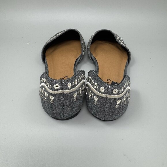 Torrid Women's Chambrey Studded Pointed Toe D'Orsay Flats Size 6.5 New Denim - Picture 6 of 8